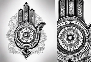 the hand of Fatima tattoo idea