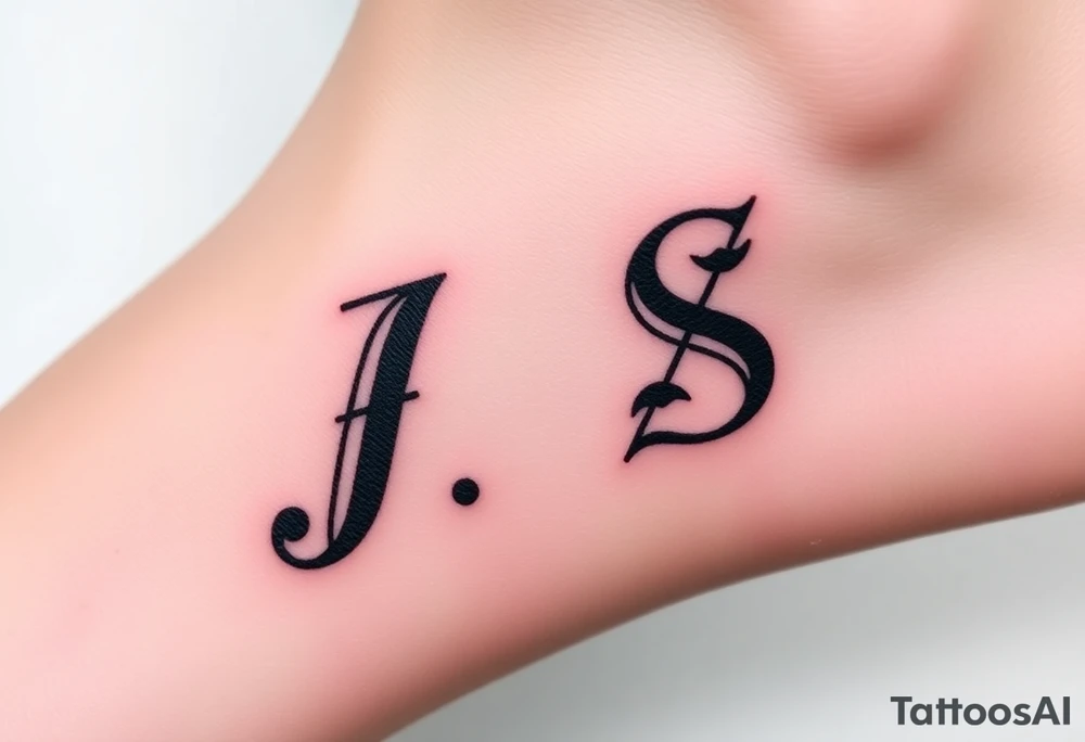 J and s letters tattoo idea