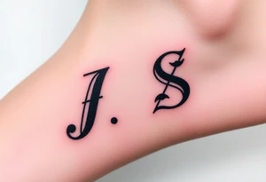 J and s letters tattoo idea