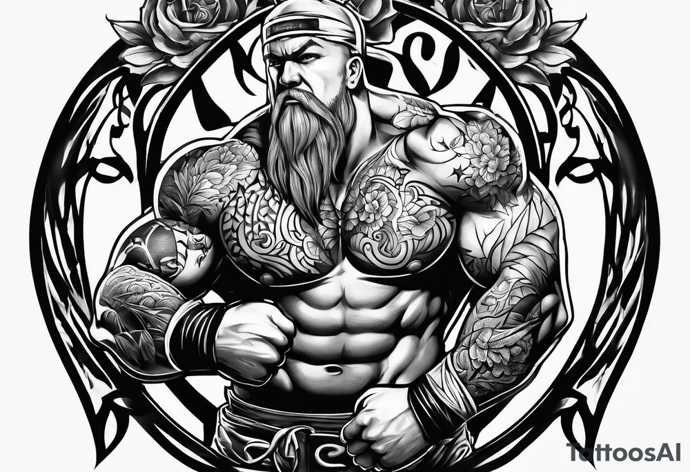 Cage fighter tattoo idea