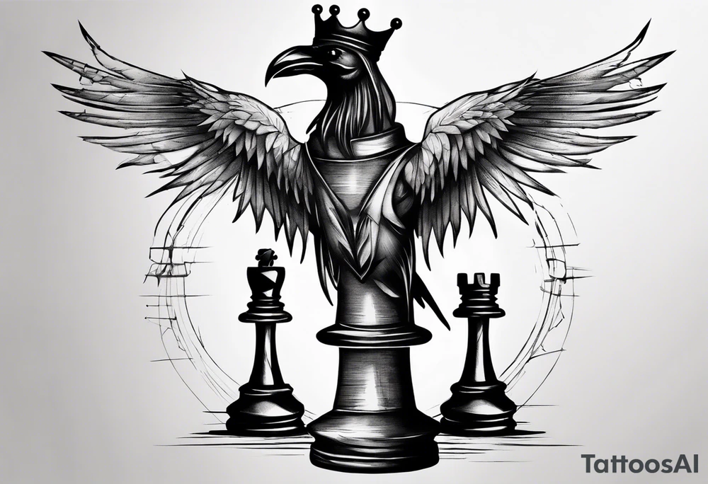 a rook from chess that is mostly sketched out tattoo idea