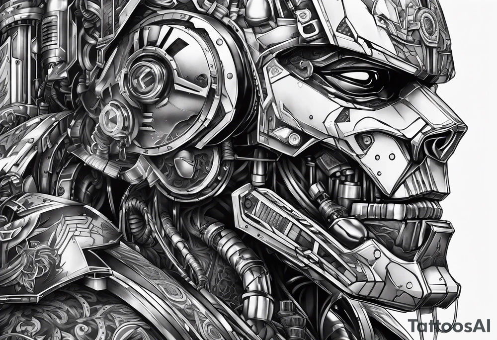 Robotic Cyber criminal tattoo idea