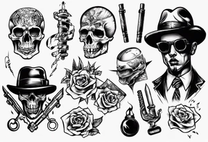 gangster tattoo for back tattoo idea