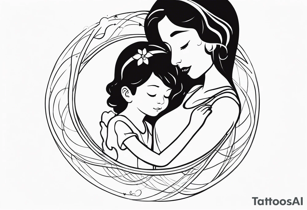 mom daughter infinity tattoo idea