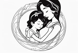 mom daughter infinity tattoo idea