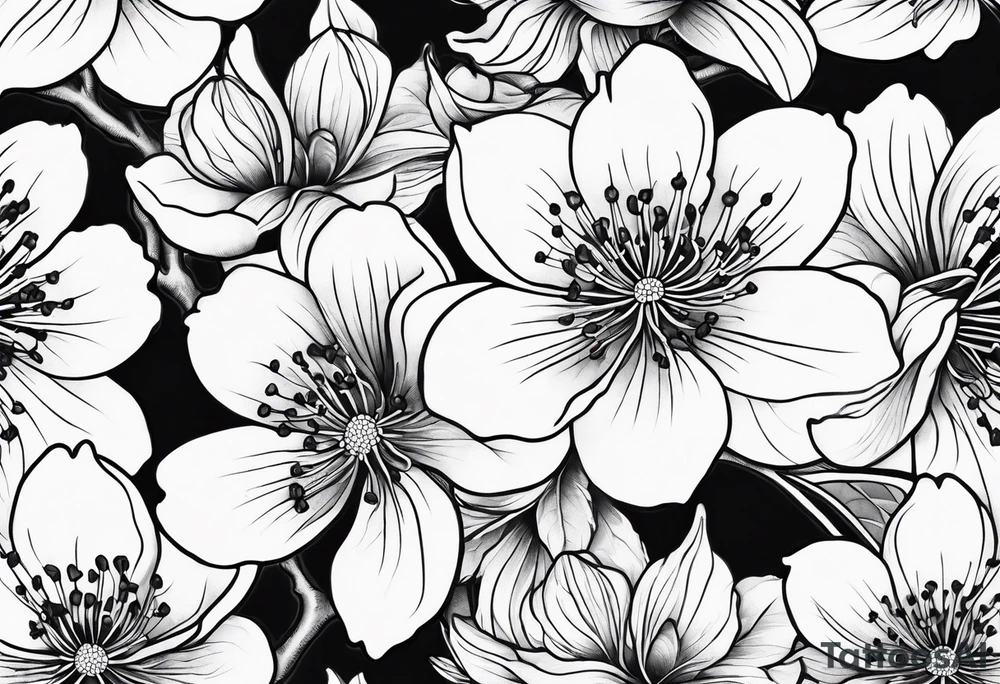 Cherry blossoms tattoo idea