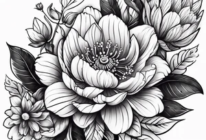 Arm tattoo of colorful flowers tattoo idea