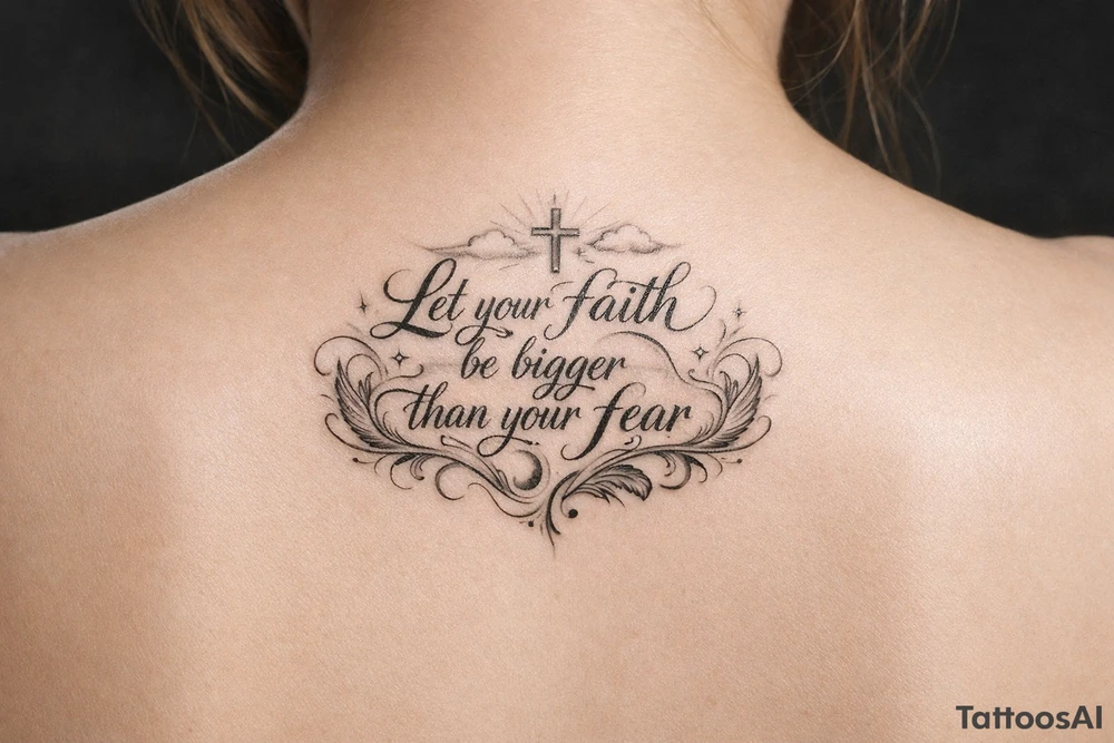 Let your faith be bigger than saying tattoo idea