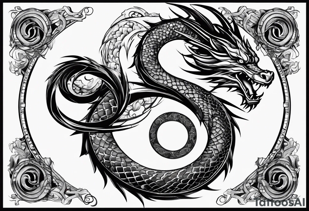 Ouroboros dragon tattoo idea