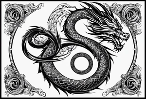 Ouroboros dragon tattoo idea