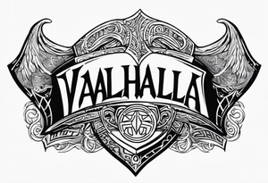 Valhalla shield 
axe tattoo idea