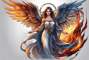 Angel of protection tattoo idea