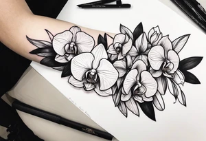 Orchids on my arms to my shoulder tattoo idea