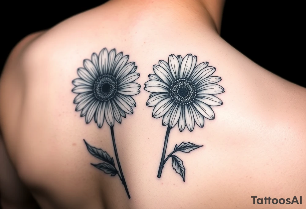 Daisies in color tattoo idea