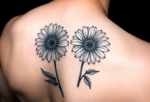 Daisies in color tattoo idea