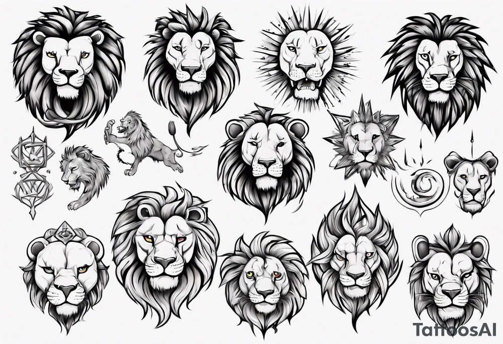 Un lion tattoo idea