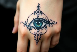 Slave bracelet style, beautiful eye, symbolism, tattoo idea