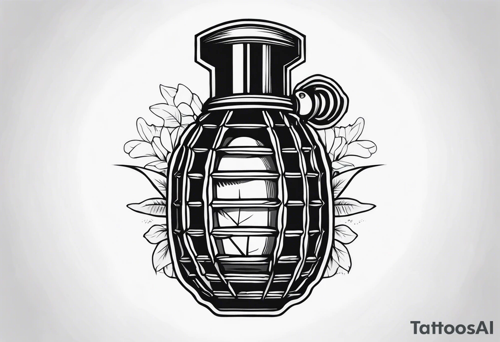 grenade ribcage tattoo idea