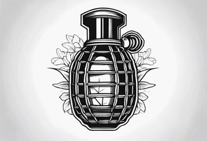 grenade ribcage tattoo idea