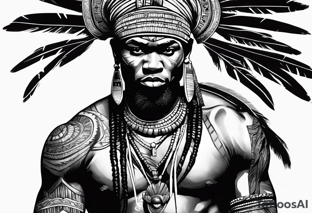 african, tribal, warrior tattoo idea