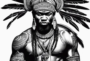 african, tribal, warrior tattoo idea