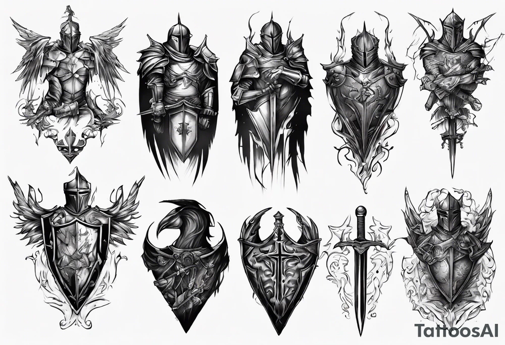 Fallen knight tattoo idea