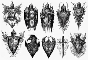 Fallen knight tattoo idea