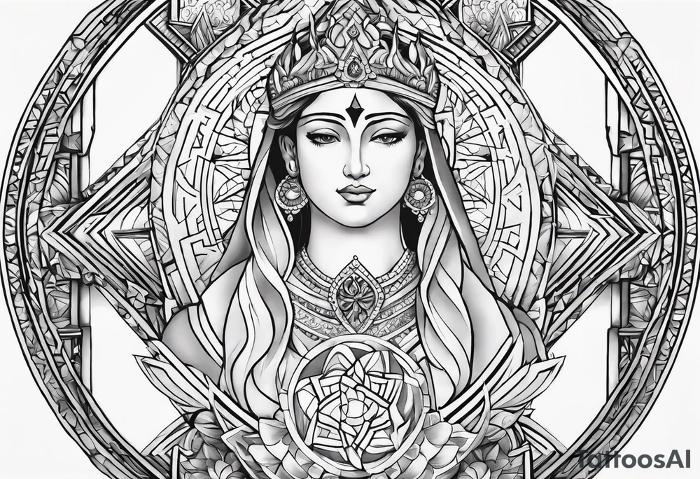 A religion themed shoulder tattoo to suit my forearm tattoo tattoo idea