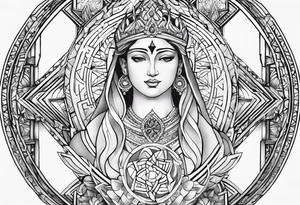 A religion themed shoulder tattoo to suit my forearm tattoo tattoo idea