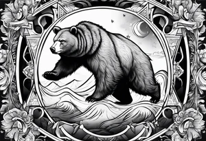 Donald trump riding bear tattoo idea