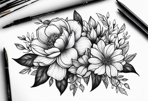 May november December February birth flower tattoo idea