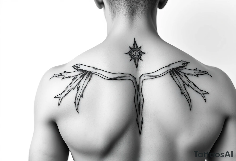 vitruvian man tattoo idea
