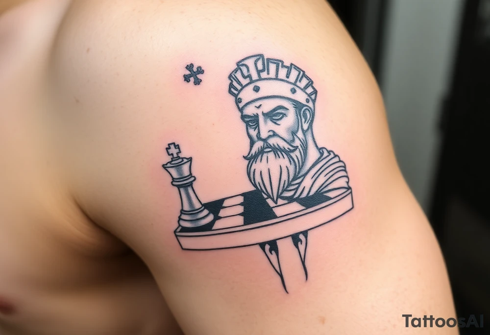 Chess vs life with Marcus Aurelius tattoo idea