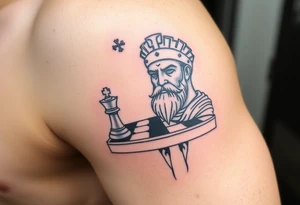 Chess vs life with Marcus Aurelius tattoo idea