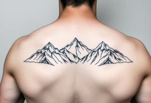Mountains on arm sleeves snowboarding tattoo idea