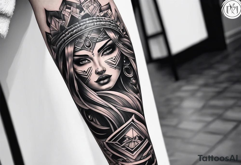 Full leg tattoo design tattoo idea