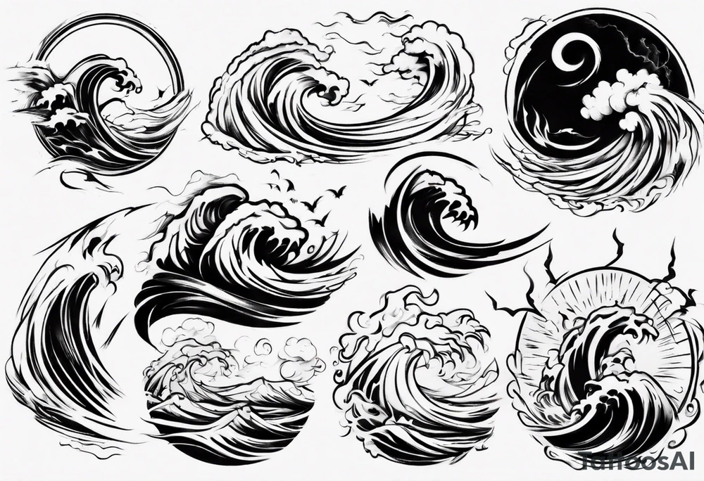 wind waves tattoo idea