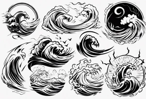 wind waves tattoo idea