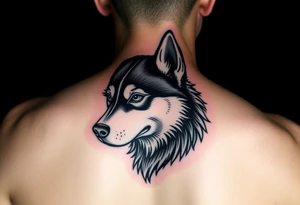 Majestic Siberian husky tattoo idea