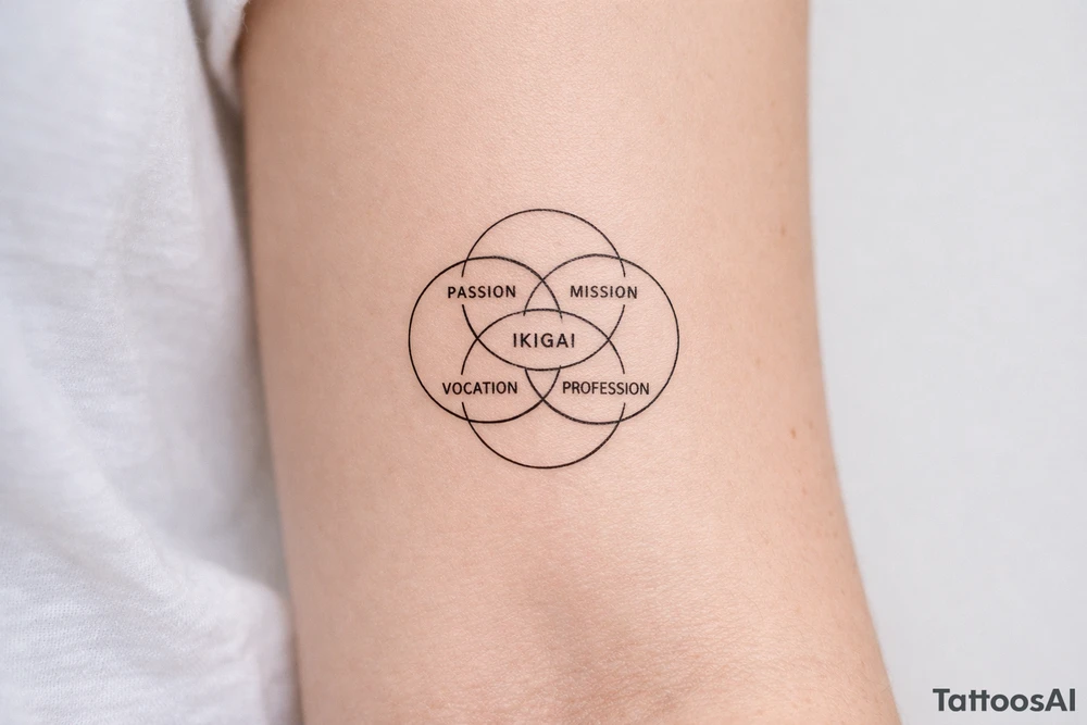 ikigai japanese purpose symbol tattoo tattoo idea