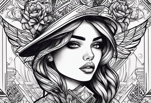 Girl and money tattoo idea