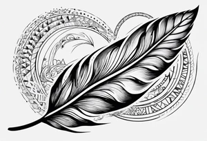 I need to cover an old tattoo of the word forever, the new tattoo should be a feather tattoo idea