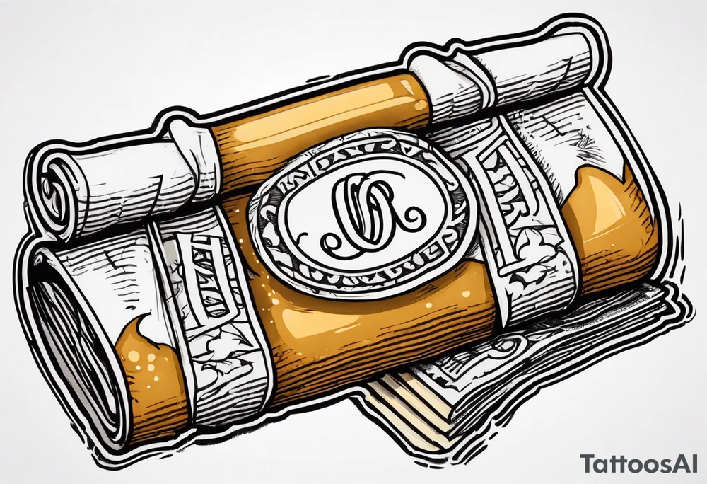 money made of cigarettes tattoo idea