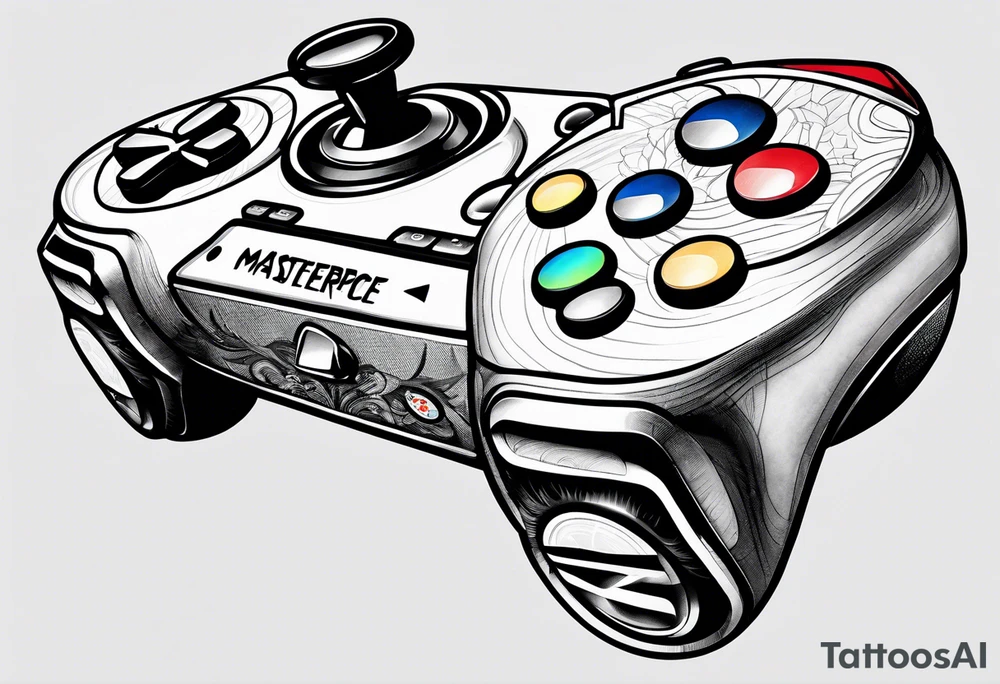 Controller with emotion buttons tattoo idea