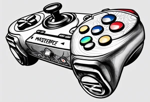 Controller with emotion buttons tattoo idea