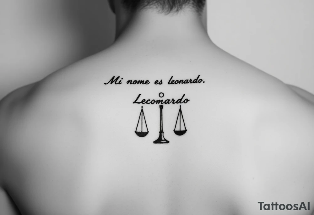 Mi nombre es Leonardo, signo zodiacal libra, música electrónica favorita tattoo idea
