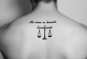 Mi nombre es Leonardo, signo zodiacal libra, música electrónica favorita tattoo idea