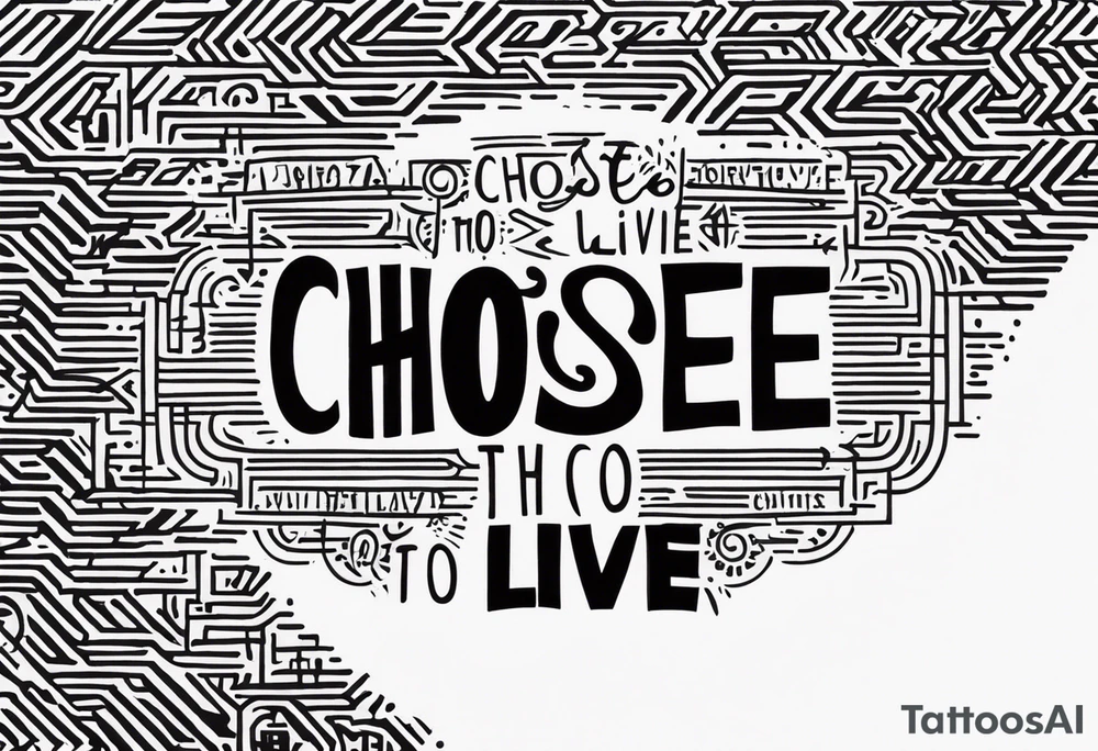 1.9.2023 I chose to live. tattoo idea