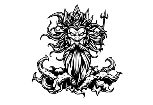 god of sea tattoo idea