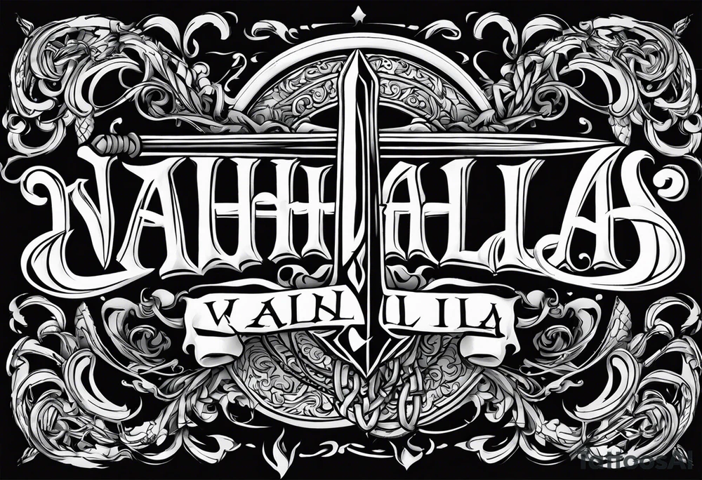 Valhalla chains dark cloud
 sword tattoo idea